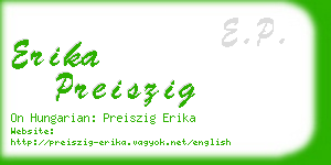 erika preiszig business card